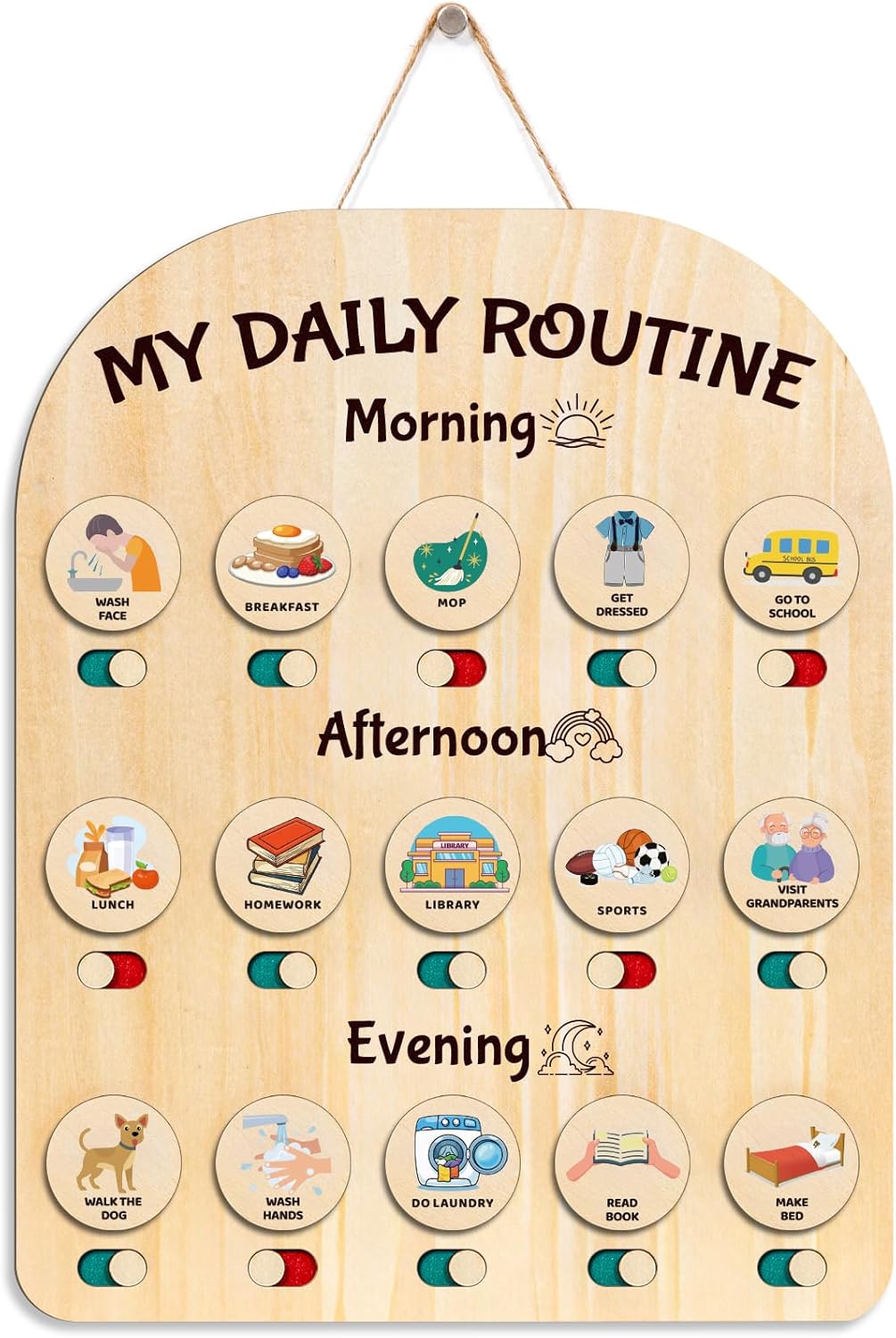 Kids Daily Routine Wall Chart